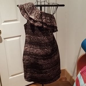 Party dress, one shoulder, fully lined,